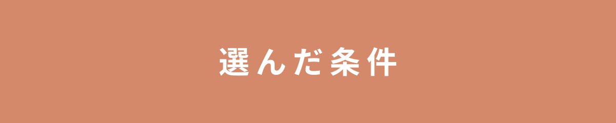 選んだ条件