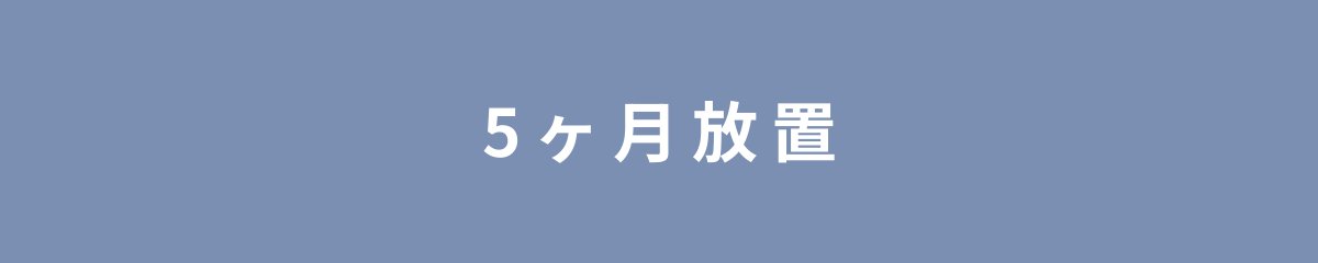 5ヶ月放置