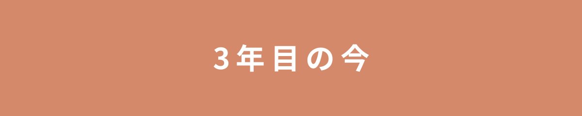 3年目の今