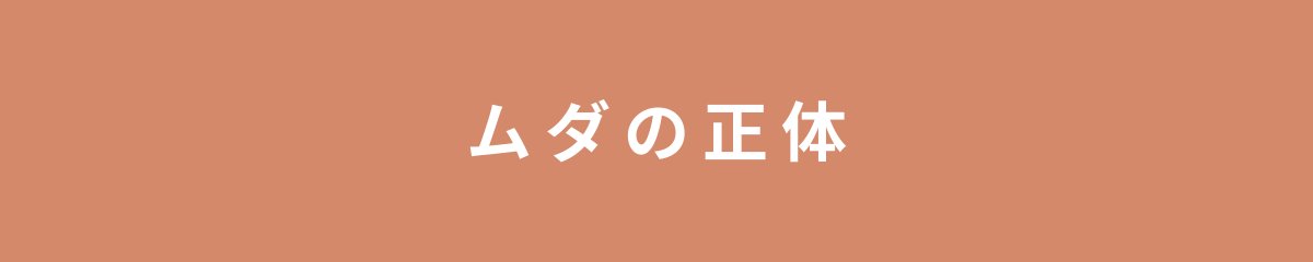 ムダの正体