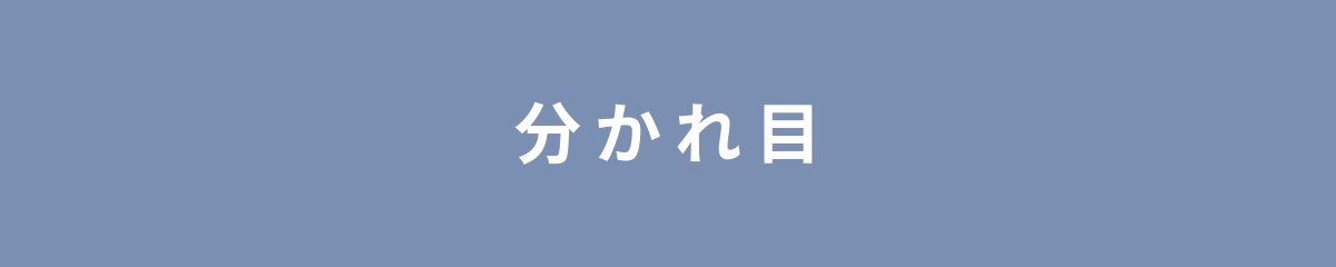 分かれ目