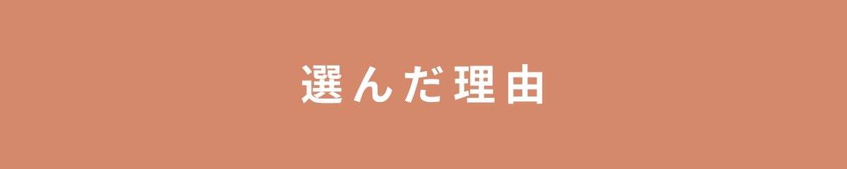 選んだ理由