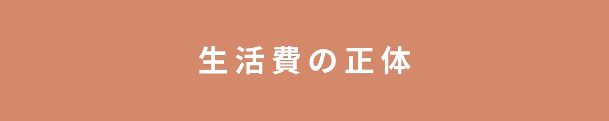 生活費の正体