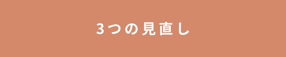 3つの見直し